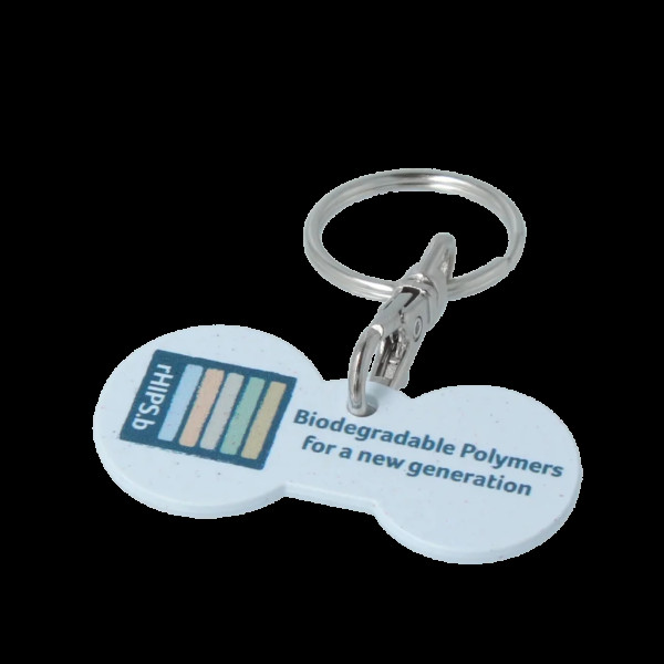 Biodegradable Euro Trolley Stick Keyring